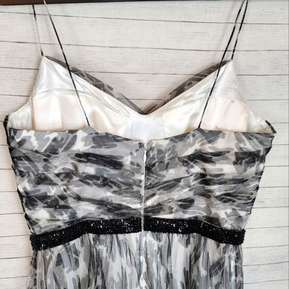 HAILEY by ADRIANNA PAPPELL FLORAL BEADED DROP WAIST MAXI DRESS, SZ 6 - Picture 6 of 15